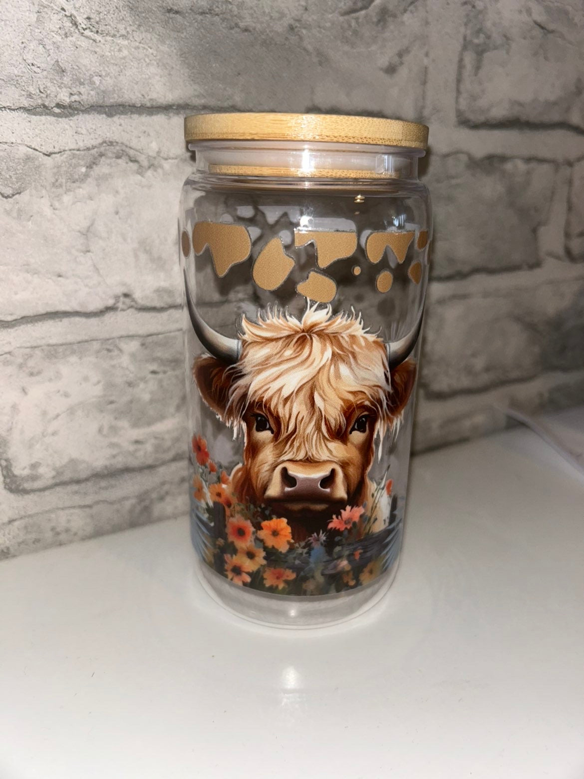 Highland Cow Bamboo Cup