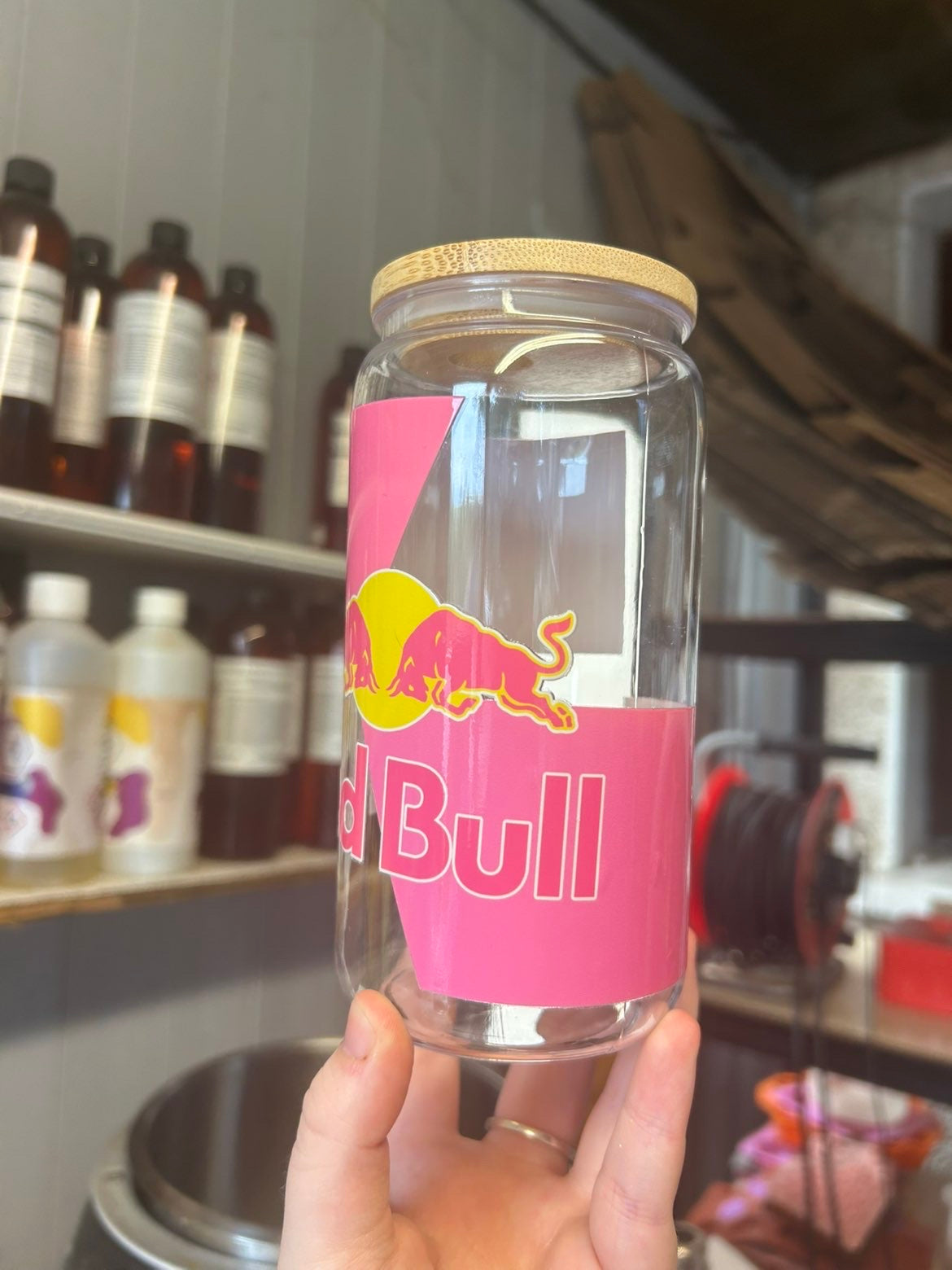 Pink Redbull Bamboo Cup